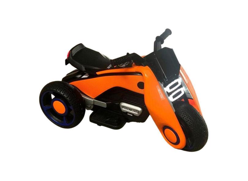 Mini Moto Elétrica Luzes E Som Infantil 6V Laranja Importway