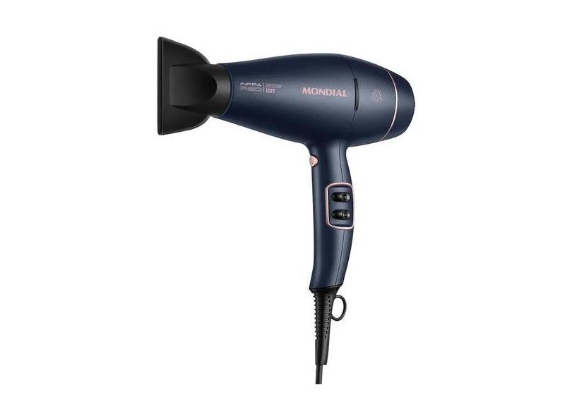 Secador de Cabelo Mondial SCP-01-Ir Infra Red 100V~50HZ - Azul/Golden 