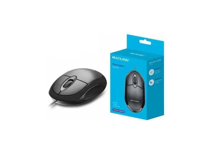 Mouse classic box optico full usb bulk mo312 preto - Multilaser