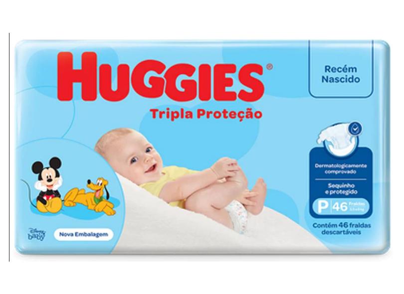 Fralda Huggies Disney Tripla Proteção P 46 Und 3,5 - 6kg