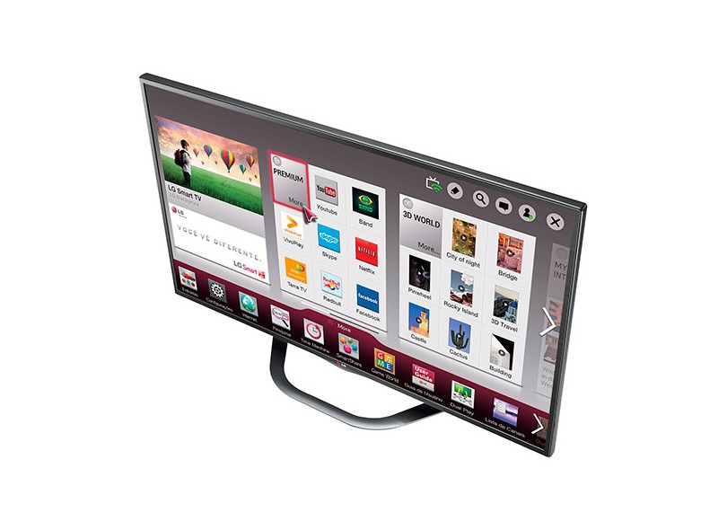 TV LED 47" Smart TV LG 3D Full HD 3 HDMI 47LA6200