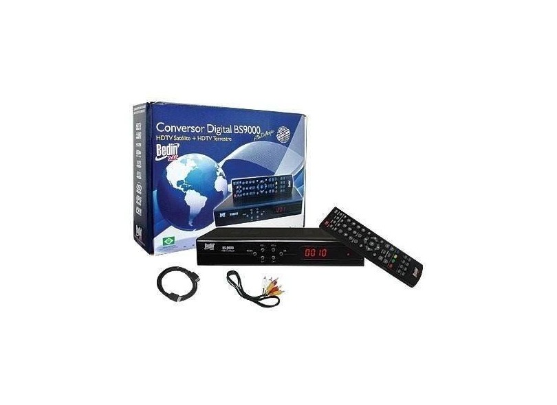 Receptor de TV Digital Full HD HDMI USB BS9000 BedinSat