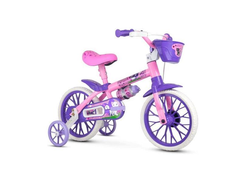 Bicicleta Feminina Aro 12 Marca Nathor Modelo Cat C/Cesta
