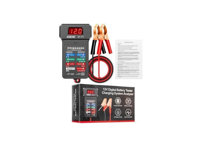Testador De Bateria Multifuncional 12v Display Led Ferramenta Para Ele