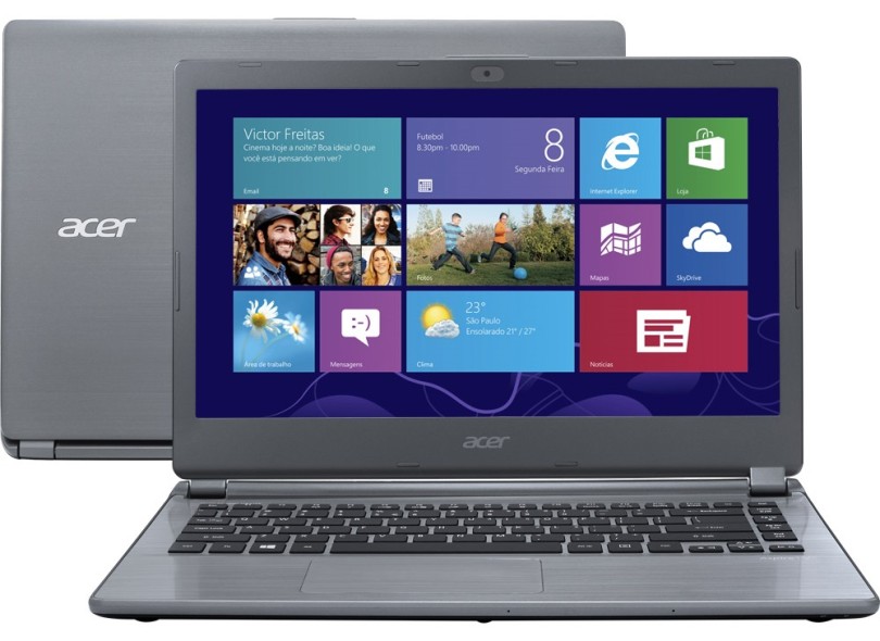 Notebook Acer Aspire V5 Intel Core i3 3227U 3ª Geração 2GB de RAM HD 500 GB LED 14" Windows 8 V5-472-6_BR826