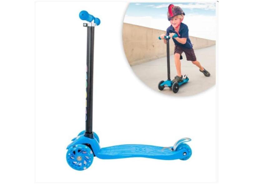 Patinete Com Freio 3 Rodinhas Com Led Para Crianças  Até 60Kg