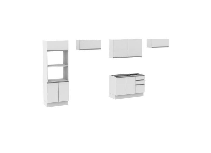 Cozinha Completa 10 Portas 2 Gavetas para Micro-ondas / Forno Acordes Glamy Madesa