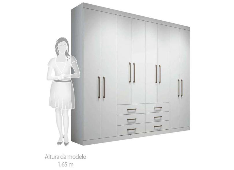 Guarda-Roupa Casal 8 Portas 6 Gavetas Master 8.6 Santos Andirá
