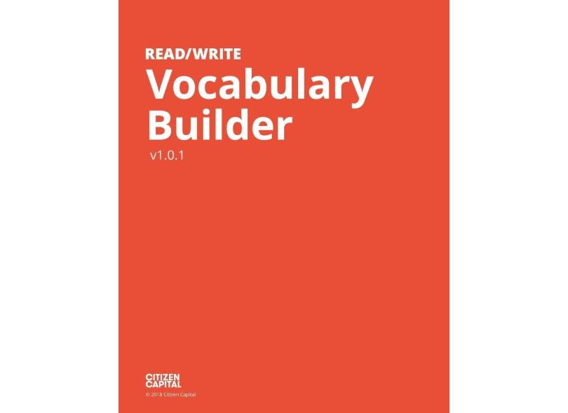 Read/Write General Vocabulary com o Melhor Preço é no Zoom