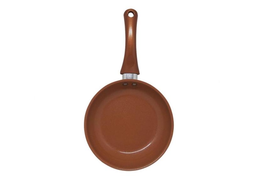 Frigideira Ceramica Anti Derrapante Cobre 20 Cabo Silicone