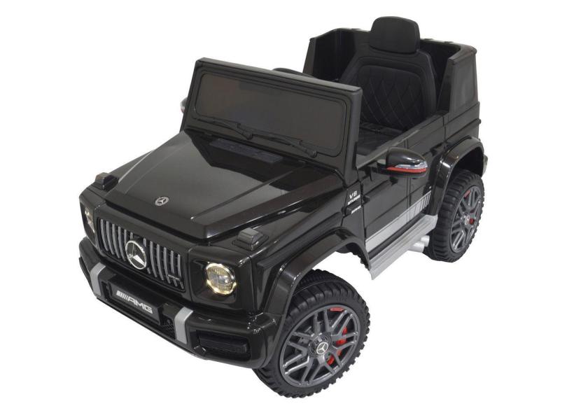 Mini Carro Elétrico Infantil Criança 12V Mercedes G63 Amg Controle Remoto Preto Brinqway BW-124