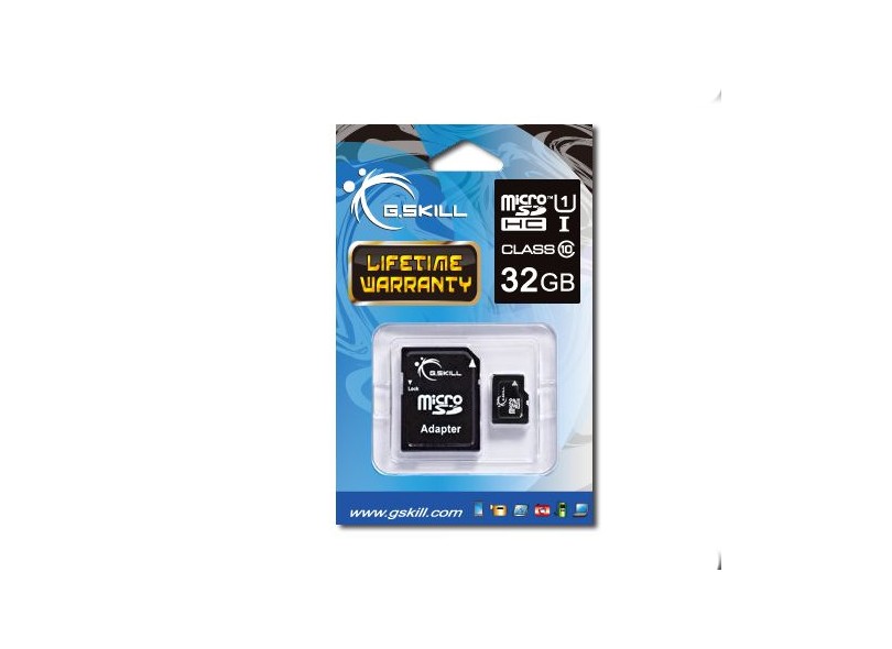 Cartão de Memória Micro SDHC-I com Adaptador G Skill 32 GB FF-TSDG32GA-C10