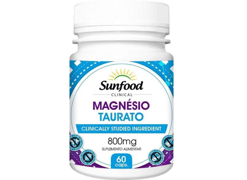 Magnésio Taurato 800 Mg 60 Cáps. Sunfood