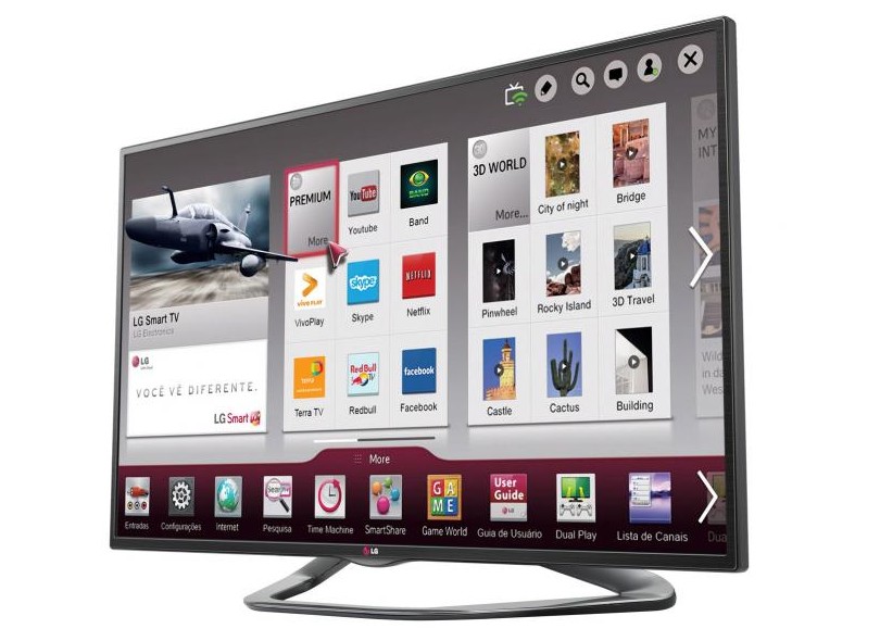 TV LED 50" Smart TV LG Cinema 3D 3D Full HD 3 HDMI 50LA6200