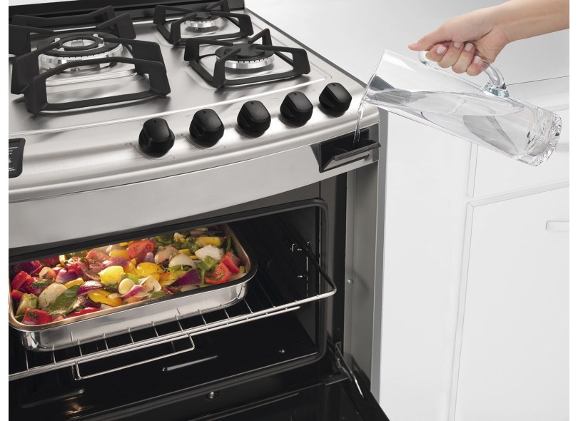 Fogão de Piso Brastemp Gourmand 5 Bocas Acabamento Inox BFS5CAR