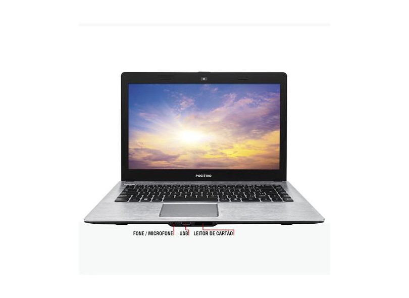 Notebook Positivo Premium Intel Core i3 4005U 2 GB de RAM HD 500 GB LED 14 " 4400 Linux XRI7120