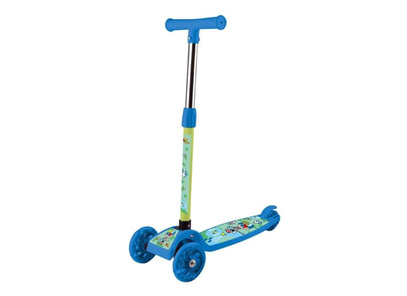 Patinete Radical Irado Menino Azul p/ Crianças Roda Luz Led