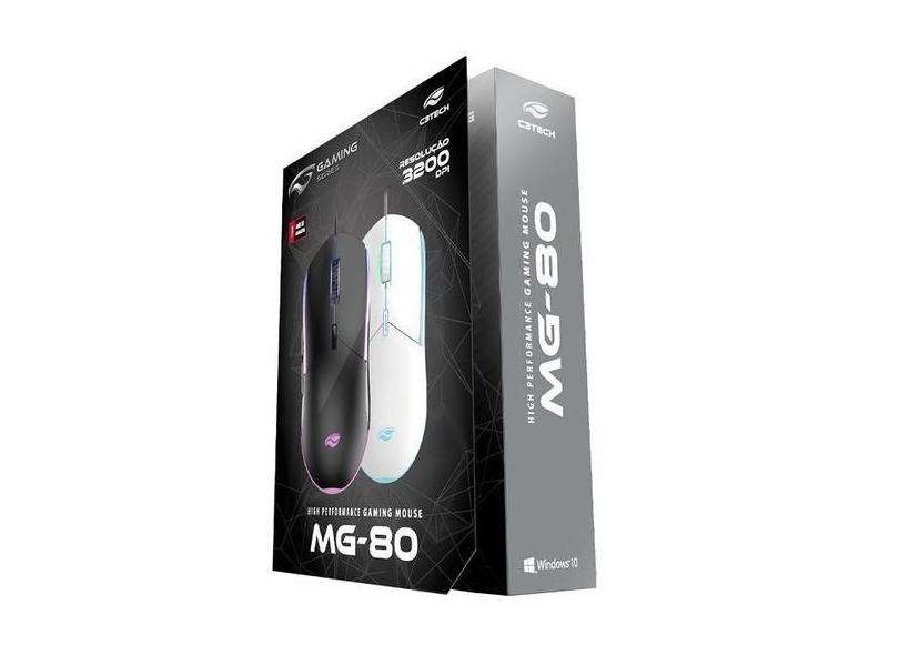 Mouse Gamer USB Preto MG-80BK C3 TECH - C3TECH