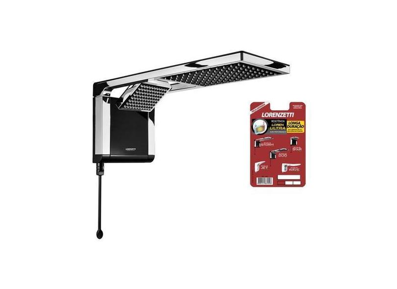 Chuveiro Lorenzetti Acqua Duo Ultra Eletrônico Preto/Cromado 127V + Re