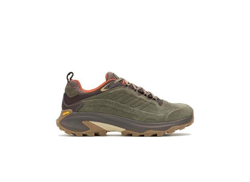 Merrell Moab Speed 2 Tênis masculino de couro impermeável para caminhada, Oliva, 46