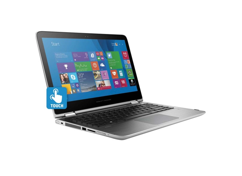 Notebook Conversível HP Pavilion x360 Intel Core i3 6100U 4 GB de RAM HD 500 GB LED 13.3 " Touchscreen Windows 10 Home 13-S101BR