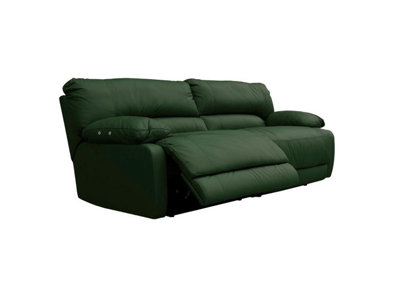 Sofá 2 lugares Reclinável Elétrico Couro Asmará Gran Belo