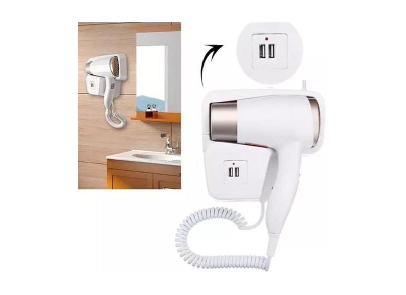 Secador de Cabelo Portátil 220v Compacto Para Casa Para Hotel - BlackW