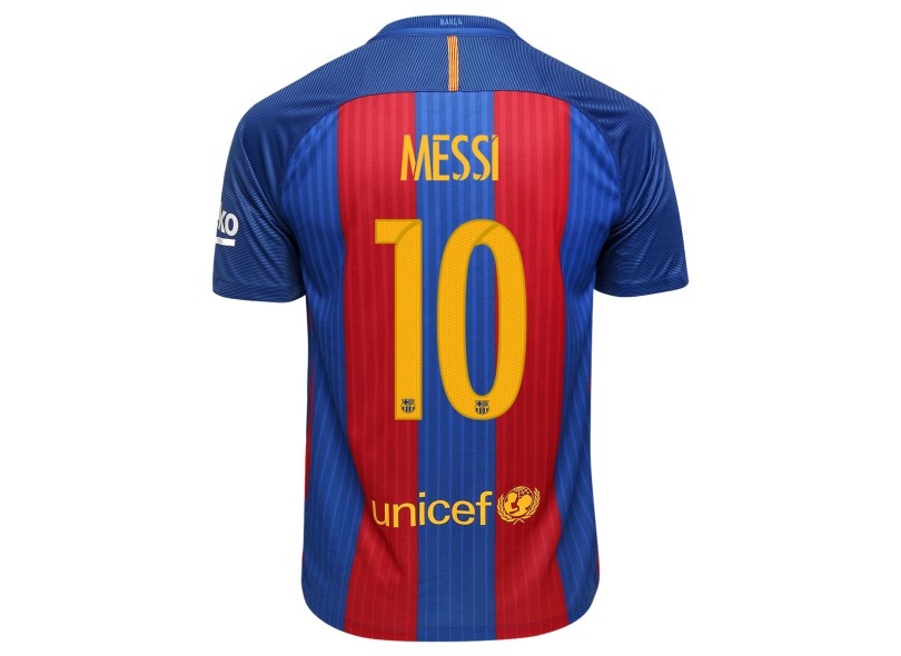 Camisa Torcedor Barcelona I 2016/17 com Número Nike