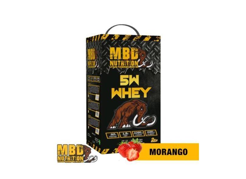 Whey Protein 5w Mbd Nutrition 2kg Proteína Concentrada Isolada Com O