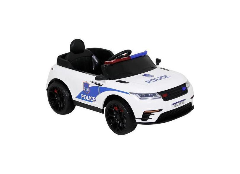 Mini Carro Elétrico Bel Brink  R/C Drift Polícia Branco 12V 3+ 936301