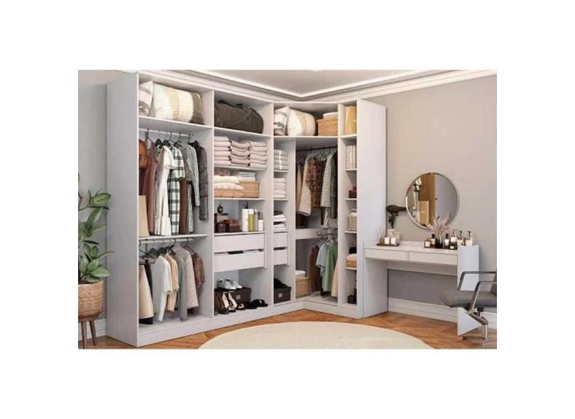 Guarda Roupa Closet Casal Adapt 4 Peças (1 Aberto + 1 Módulo Aberto + 1 ...