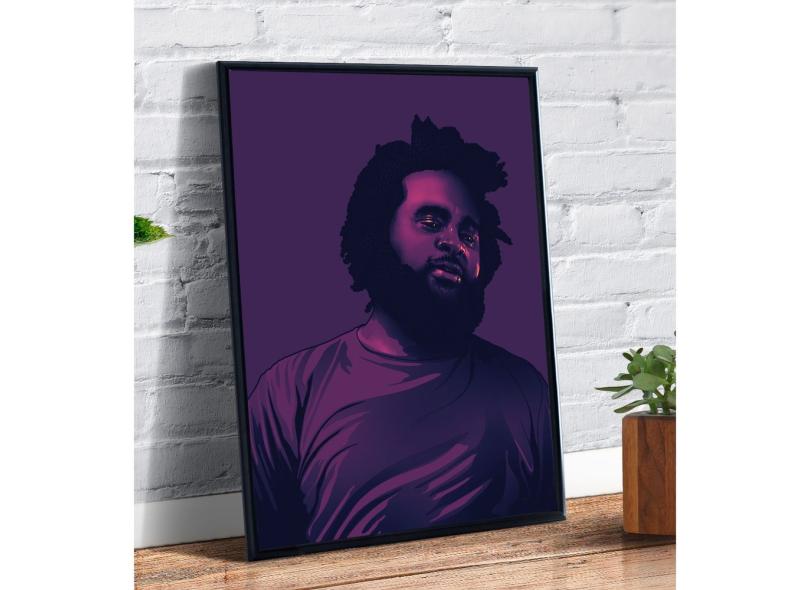 Quadro decorativo Poster Bas Rapper Rap Artista Famoso Arte com o ...