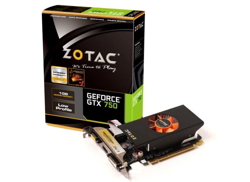 Placa de Video NVIDIA GeForce TX 750 1 GB DDR5 128 Bits Zotac ZT-70702-10M