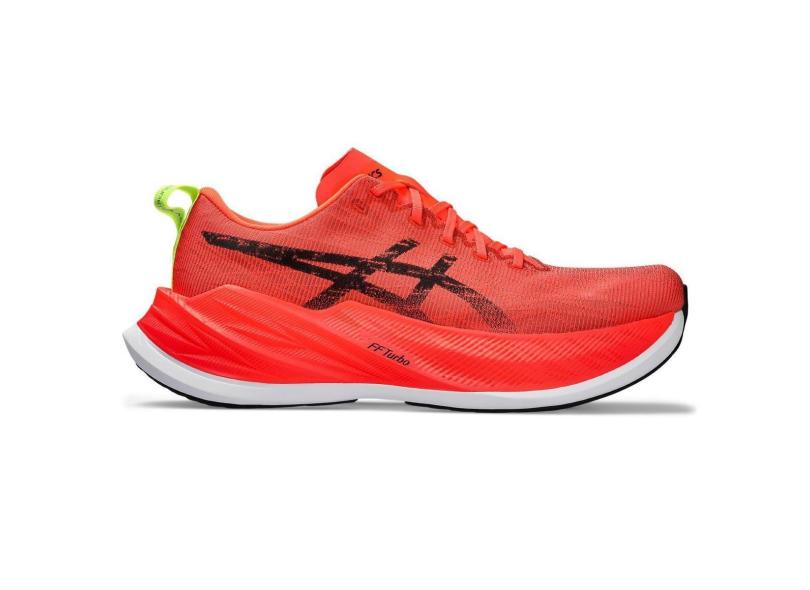 Tênis ASICS Superblast - Unissex - Rosa com Vermelho e Branco-Unissex
