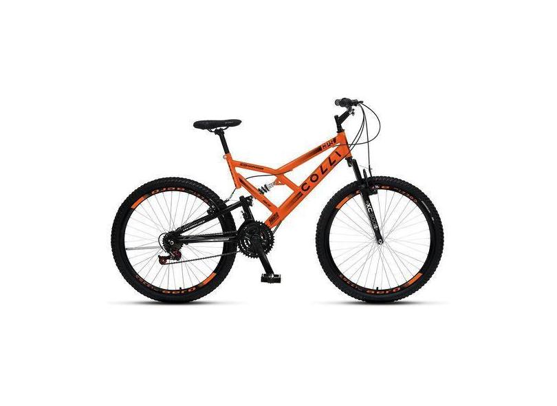Bicicleta Colli 148/12 Aro-26 Dupla Suspensão 21 Marchas Laranja