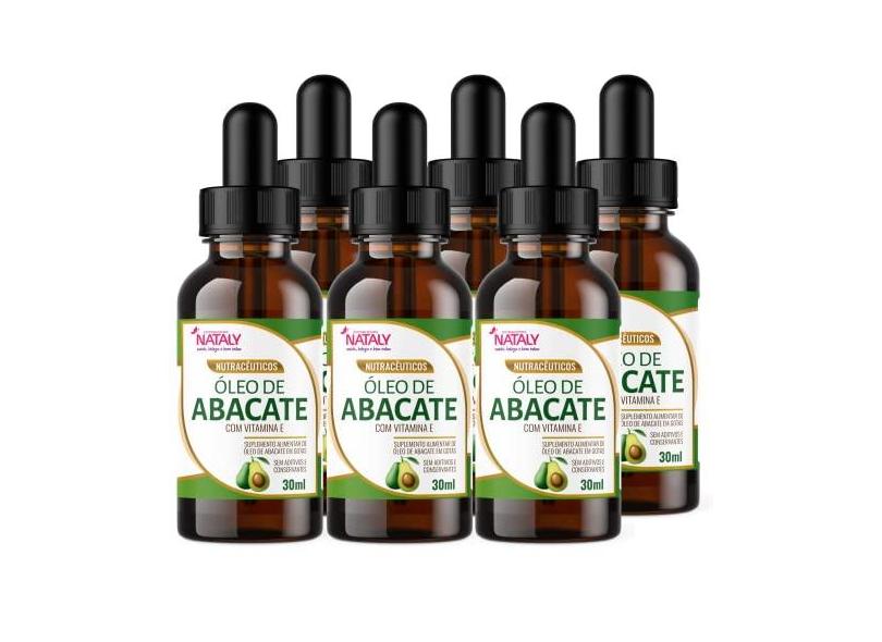 Kit Com 6 - Óleo de Abacate Premium Com Vitamina E Extravirgem 30ml Nataly