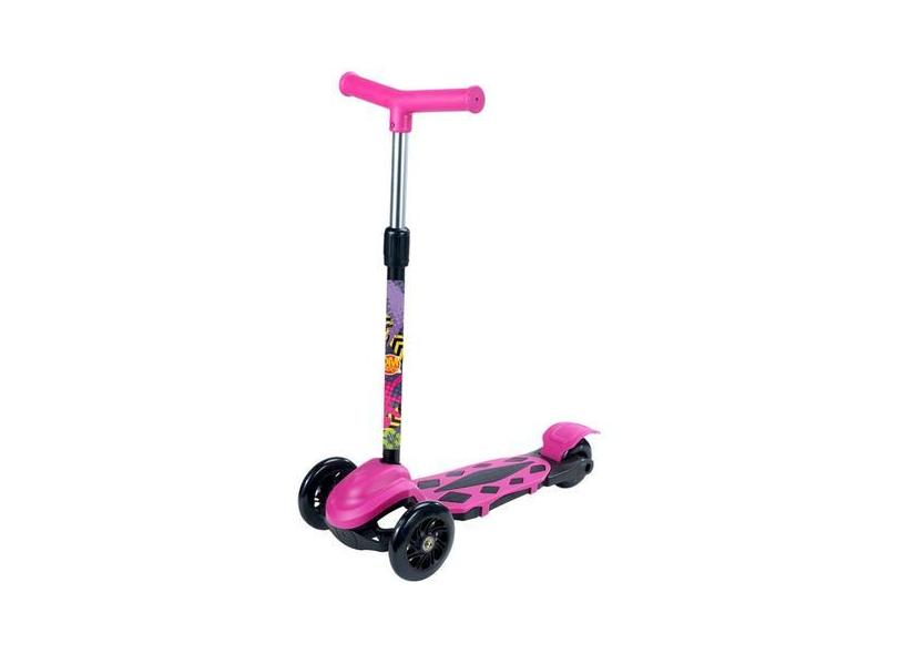 Patinete Infantil 3 Rodas Power New Rosa Para Crianças - Dm Toys