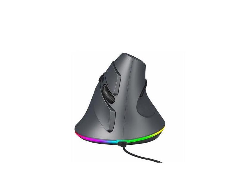 YOCUNKER Mouse vertical com fio USB 11 RGB retroiluminação 7200 DPI mouse óptico ergonômico ajustável, 6 botões, reduz a tensão do pulso, compatível com MacBook/PC/laptop/desktop/Windows/Mac OS