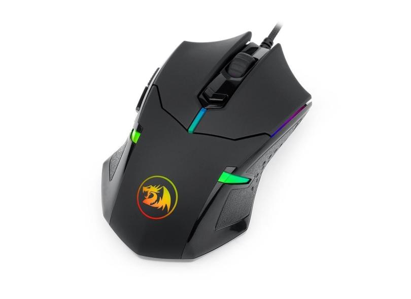 Mouse Gamer Redragon Centrophorus 2 RGB 7200DPI 1000Hz USB 2.0 Preto - M601-RGB