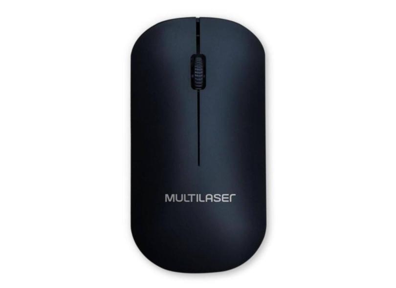 Mouse sem fio multilaser mo307 preto 3 botões