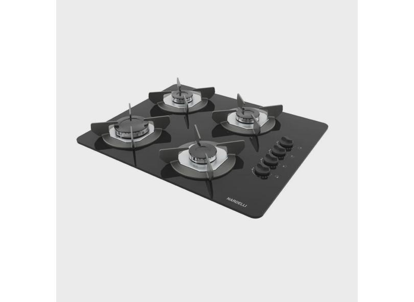 Cooktop 4 Boca Mesa de Vidro Safe Preto