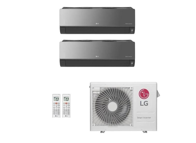 Ar-Condicionado Multi Split Inverter LG 24.000 (2x Evap HW Artcool 18.000) Quente/Frio 220V