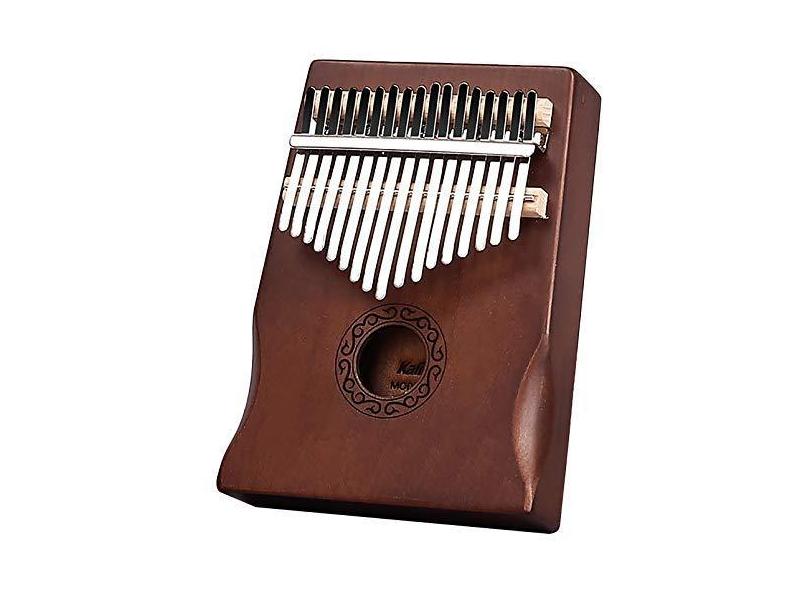 Piano de polegar Marimba, Kalimba 17 teclas instrumento musical de piano de dedo com martelo de afinação instrumento musical de oração em casa, piano de dedo de polegar de bolso, (18 cm x 13 cm)