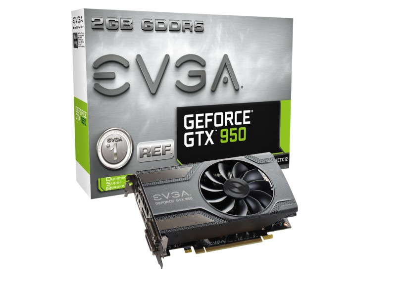 Placa de Video NVIDIA GeForce GTX 950 2 GB GDDR5 128 Bits EVGA 02G-P4-0954-KR