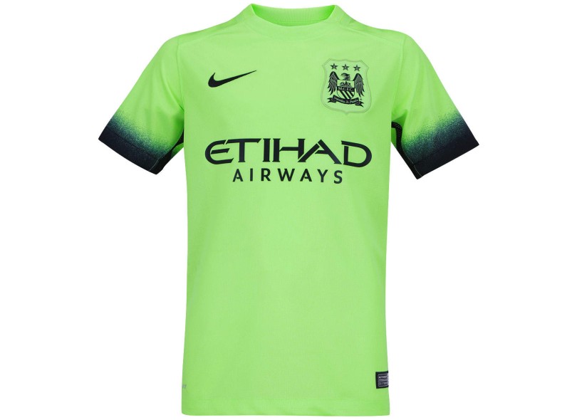 Camisa Torcedor Infantil Manchester City III 2015/16 sem número Nike