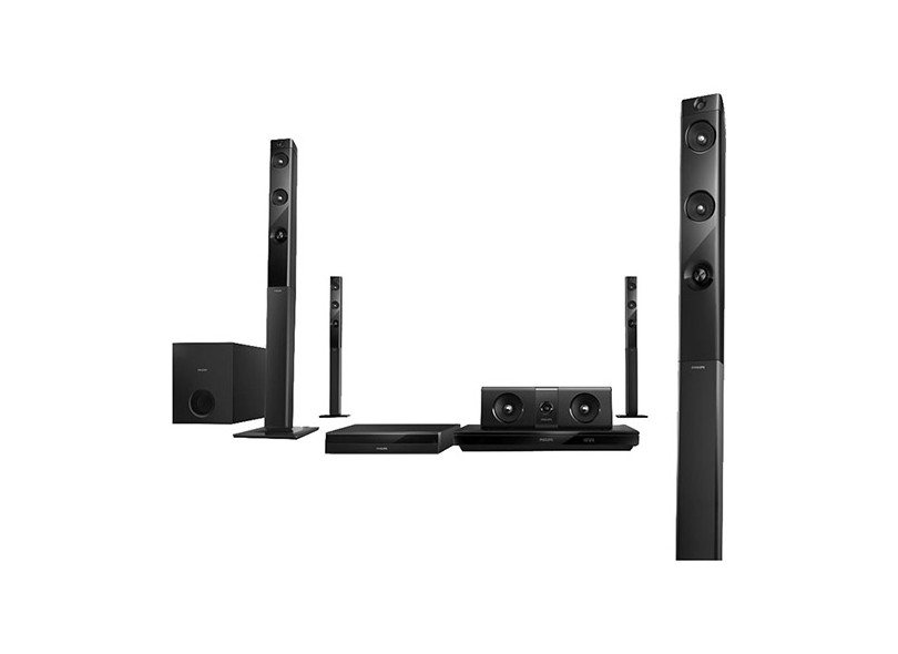 Home Theater Philips com Blu-Ray 3D 1000 W 5.1 Canais HTB5580/78