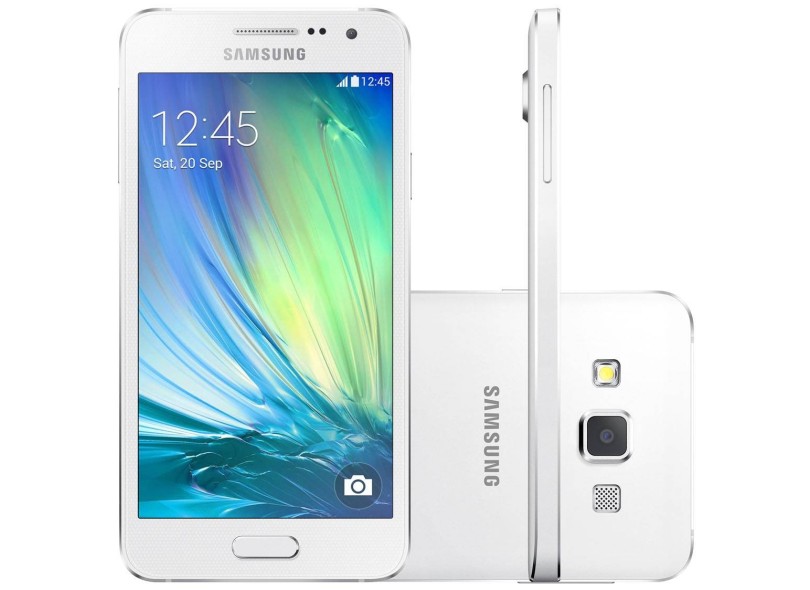 Smartphone Samsung Galaxy A3 SM-A300M/DS 8,0 MP 2 Chips 16GB Android 4.4 (Kit Kat) 3G 4G Wi-Fi