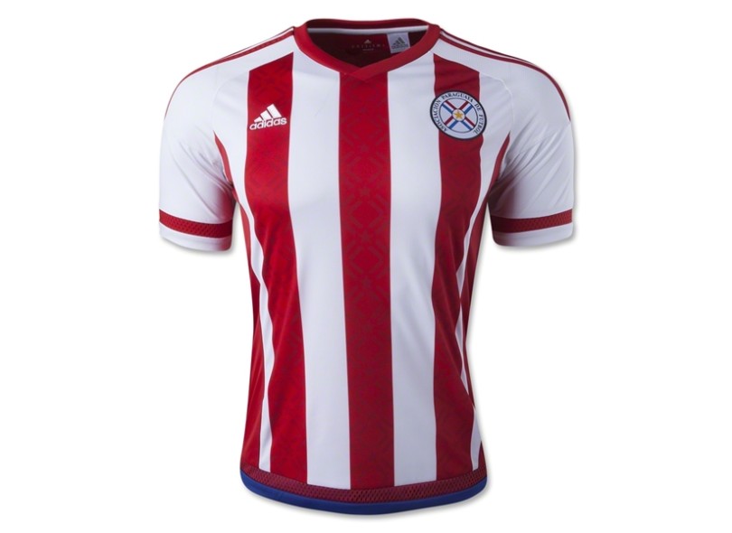 Camisa Jogo Paraguai I 2015 sem número Adidas
