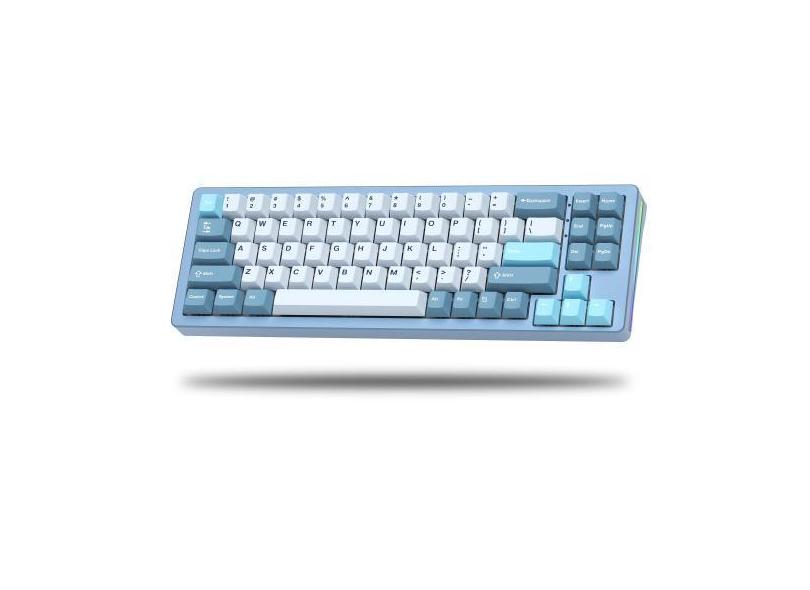 Teclado para jogos Womier S-K71 75% de liga de alumínio Bluetooth
