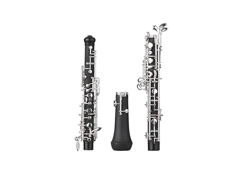 Klkl Profissional C- Key Oboé Semi- automático Estilo Teclado De Prata Teclado Instrumento De Woodwind Com Bolsa De Couro Oboé profissional